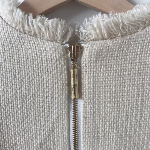 Elizabeth McKay tweed and fringed cream dress - Picture 5 of 8